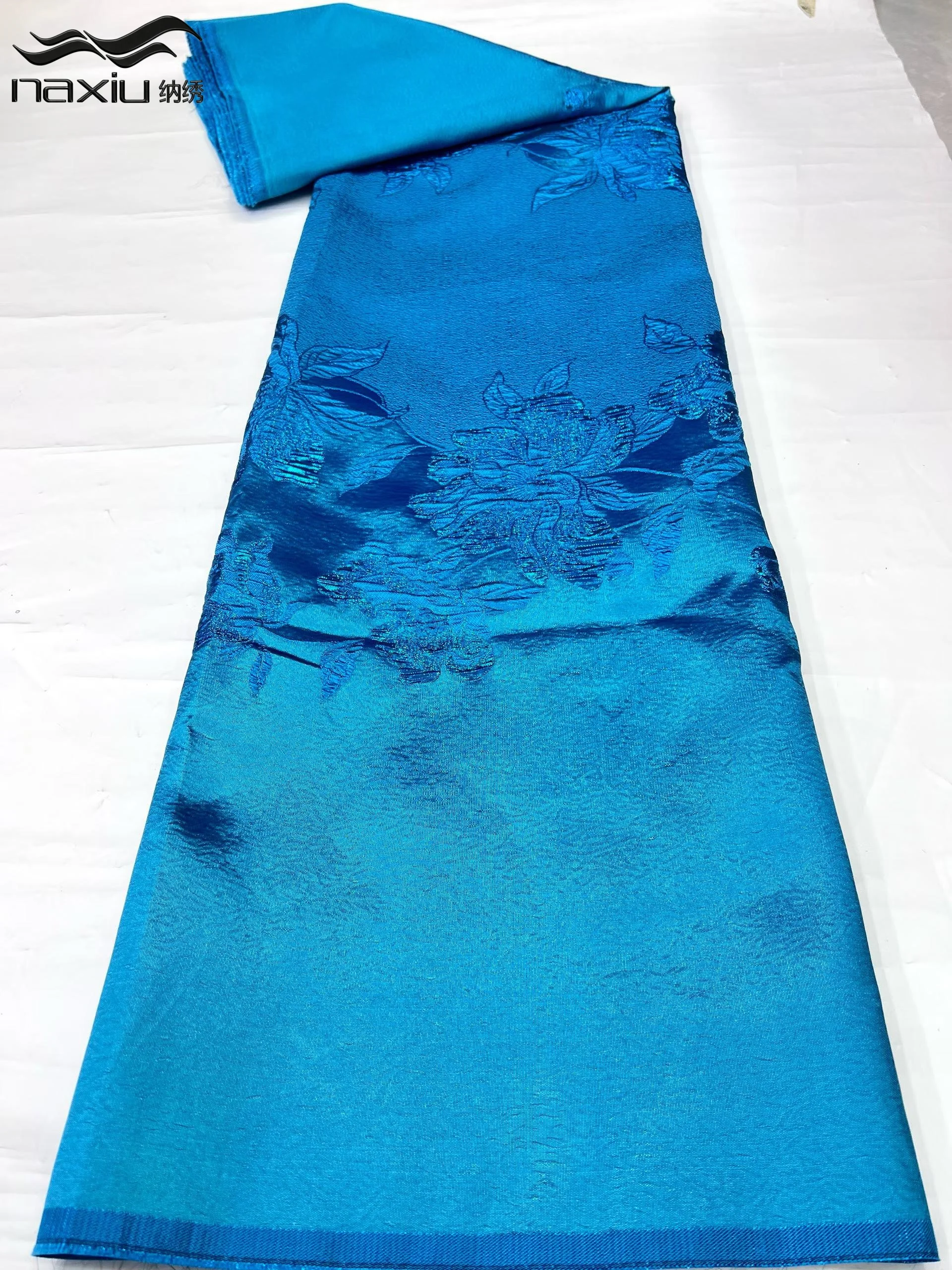 Madison African Jacquard Organza Brocade Fabric 2026 Nigerian Damask Tulle Mesh Gilding Lace French Net Material Brocard Tissu