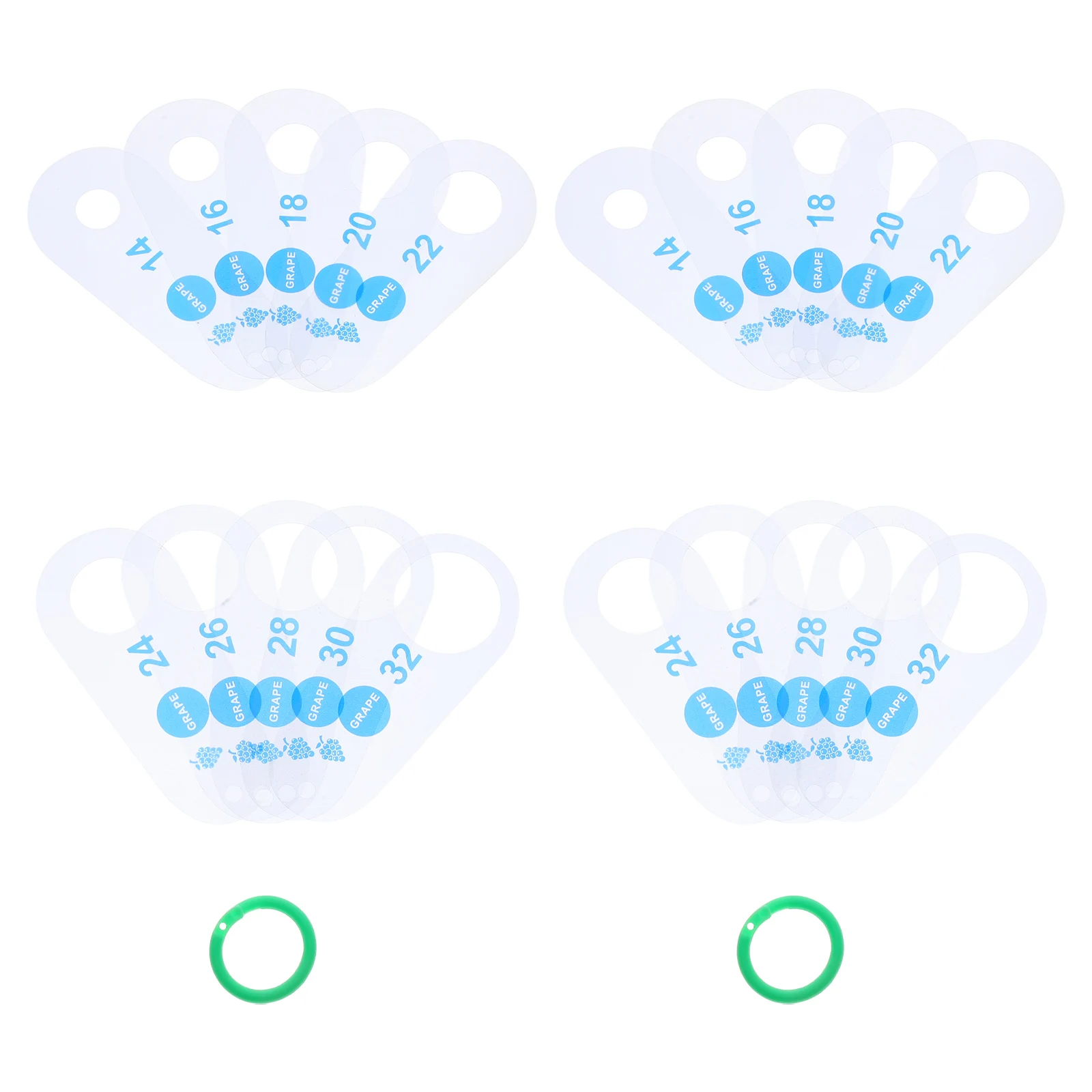 

2Pcs Fruit Grading Ruler Accurate Grape Diameter Measuring Tool Durable Plastic for Farmers Gardeners Shops Grape Size Gauge