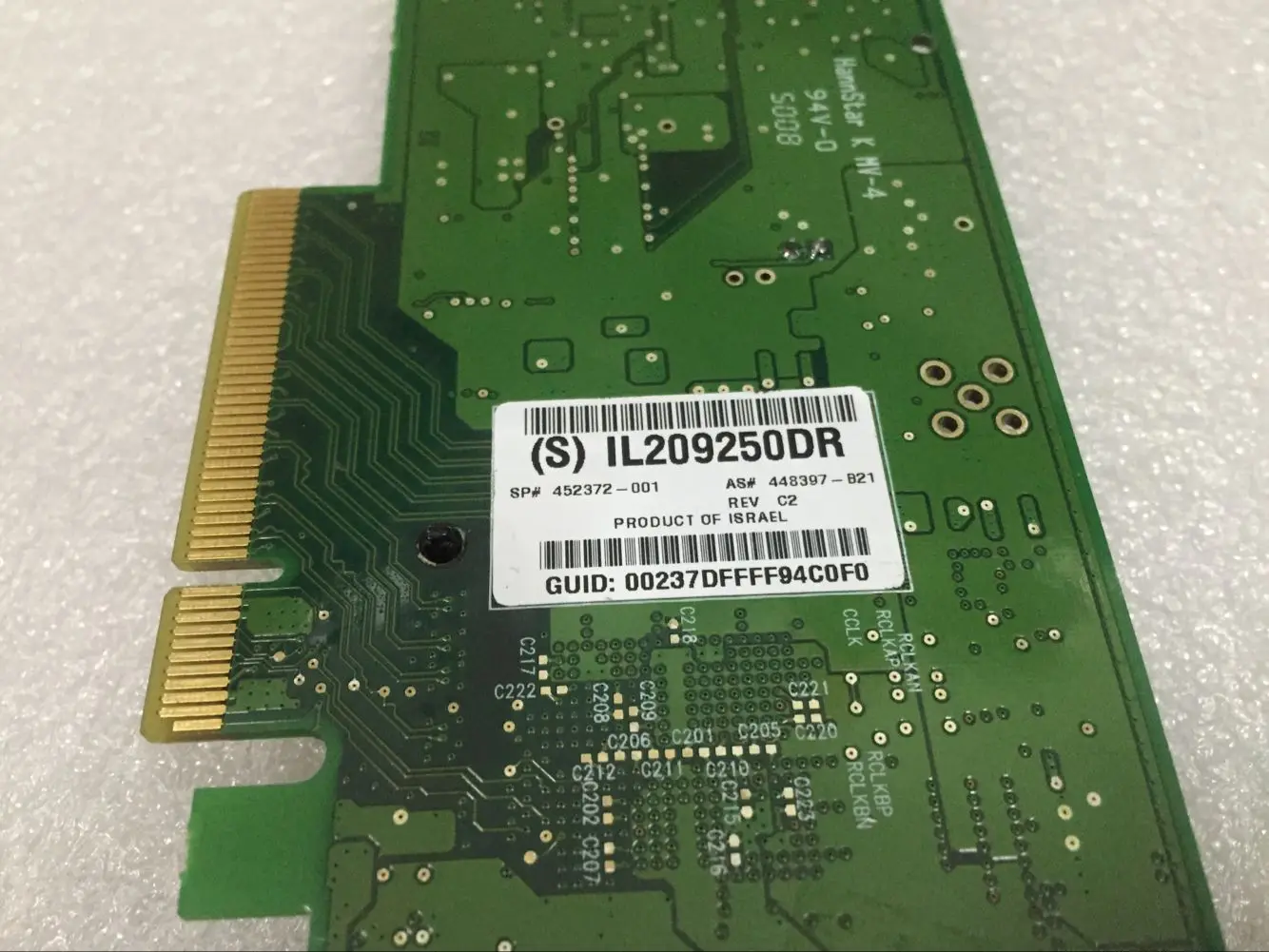 Pcie 4x ddr duplo-porto hca 452372-001 448397-b21 alto perfil.