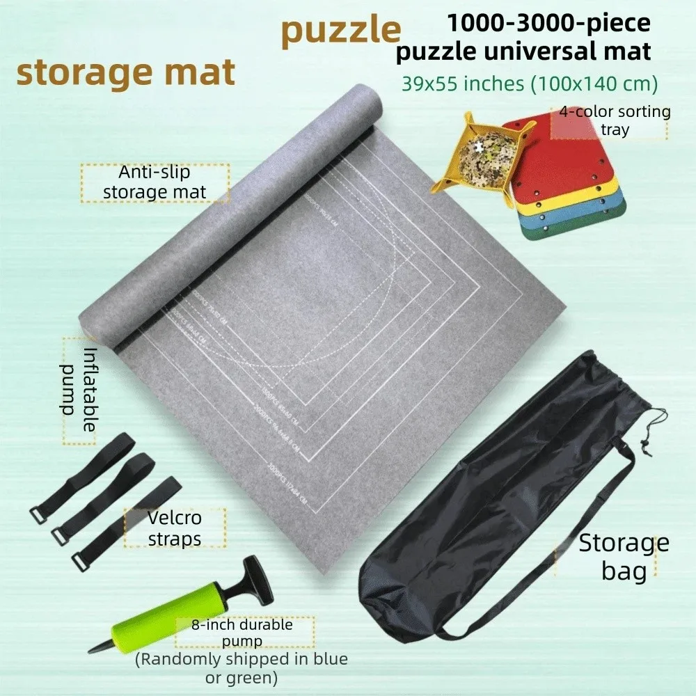 

Roll Up Jigsaw Puzzle Storage Mat Set Non-Slip Polyester Puzzles Keeper Sorting Trays Gifts Rollup Puzzle Mats Children Puzzle