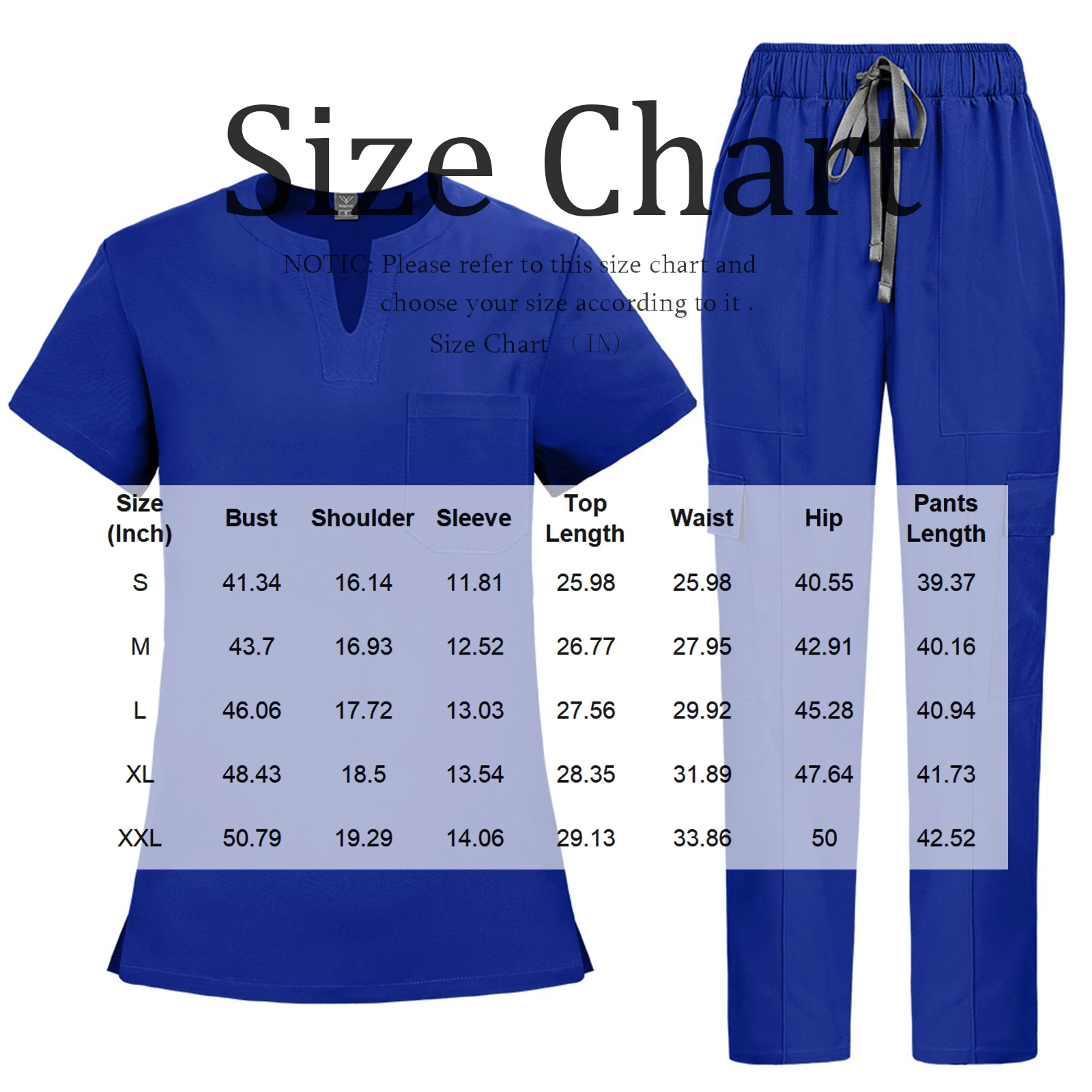 Conjunto esfoliante de enfermeira feminina, manga curta com vários bolsos, calças cargo, uniforme médico, roupa de trabalho de saúde, roupa profissional