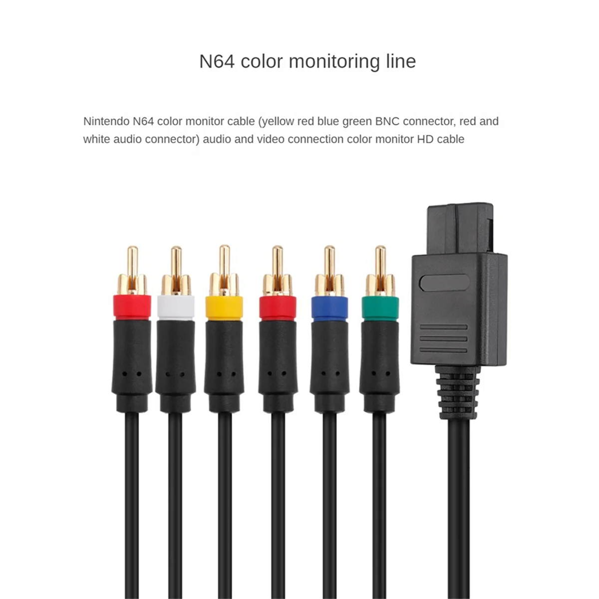 Nowy kabel RGB/RGBS do konsoli wideo N64 SFC SNES NGC kabel kompozytowy o dużej stabilności bez adaptera BNC