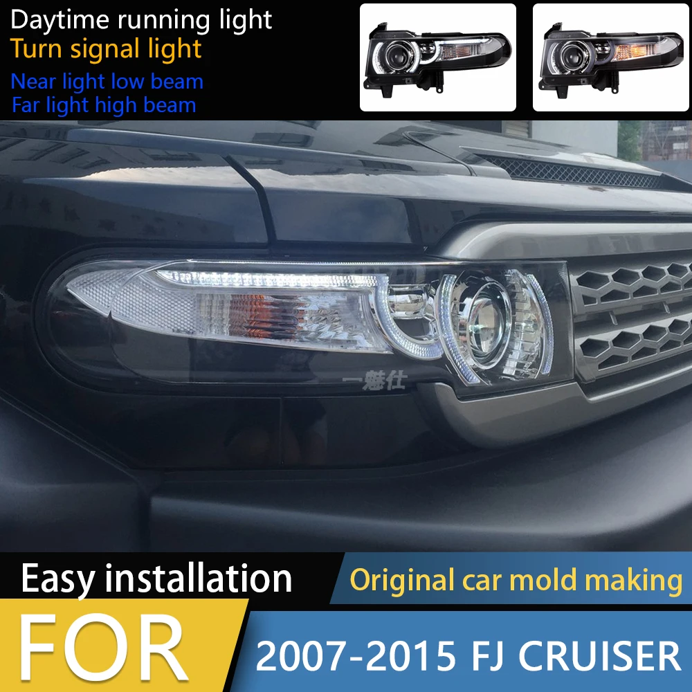 

Upgraded Land Rover Design Car Front lamps Assembly for Toyota FJ Cruiser 2007-2017 LED Auto Headlights Bifocal Lens Accessories