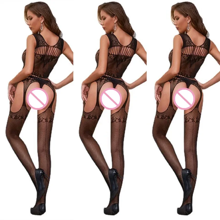 Bodysuits arrastão mulheres quentes malha bodystocking lingerie sexy roupas eróticas sujo transparente roupa interior aberto sexy traje