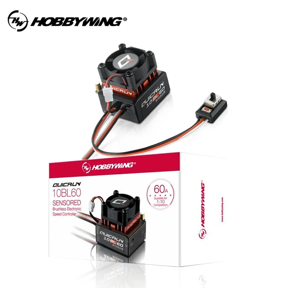 HOBBYWING QUICRUN 10BL60 60A Sensored Brushless ESC for 1/10 RC Touring Car Drift Racing Sakura D5 MST RMX YOKOMO