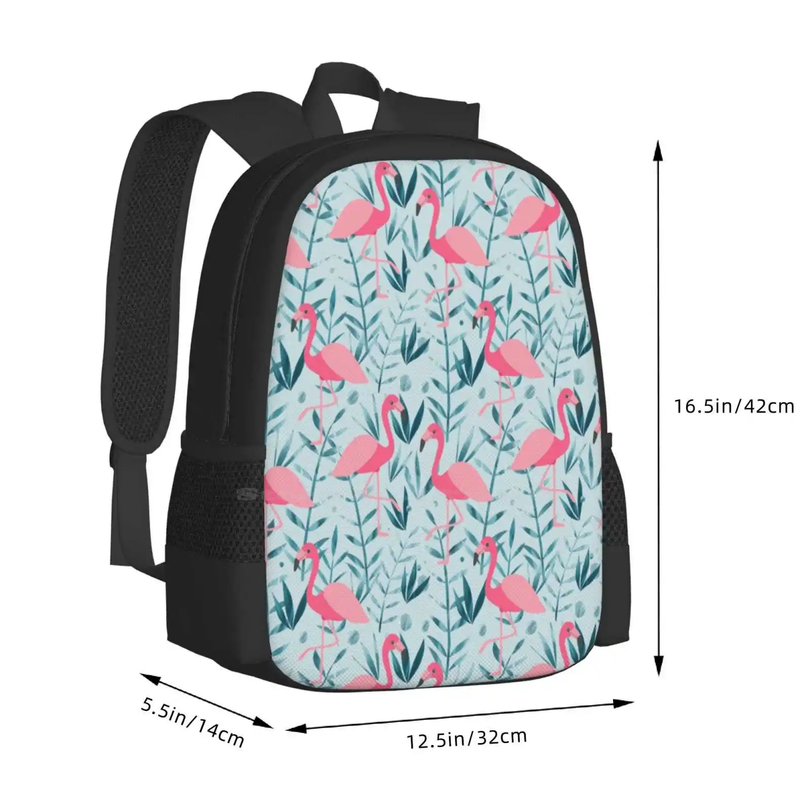 Flamingo Fever-mochila escolar con diseño de pájaros, bolso de moda, flores, flamencos, ilustración de Mima, gran oferta