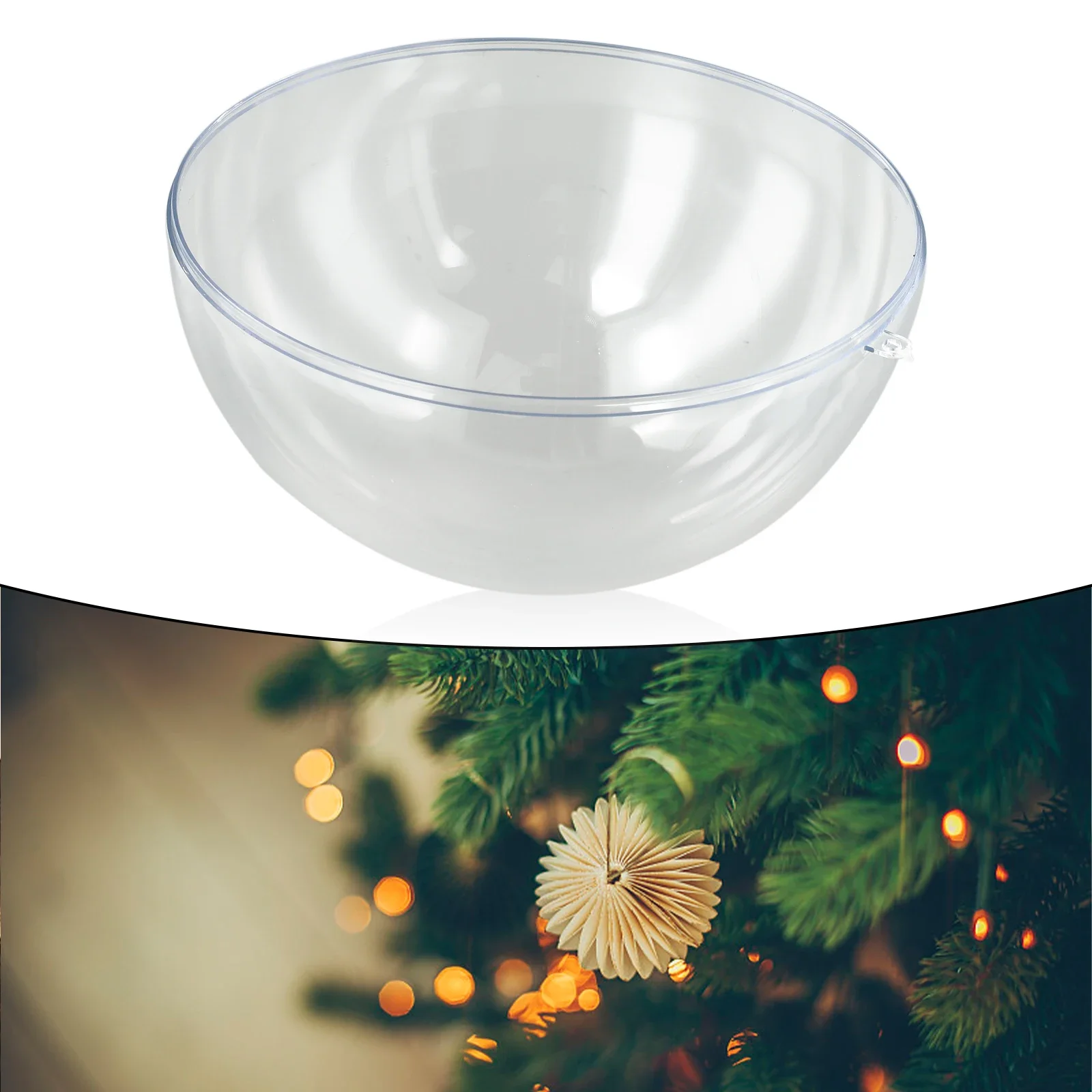 1 pz Natale Trasparente Palla di Plastica Riempibile Pallina Albero di Natale Appeso Ornamenti Per La Casa Decorazione Della Festa Nuziale Box 14/16/20 cm