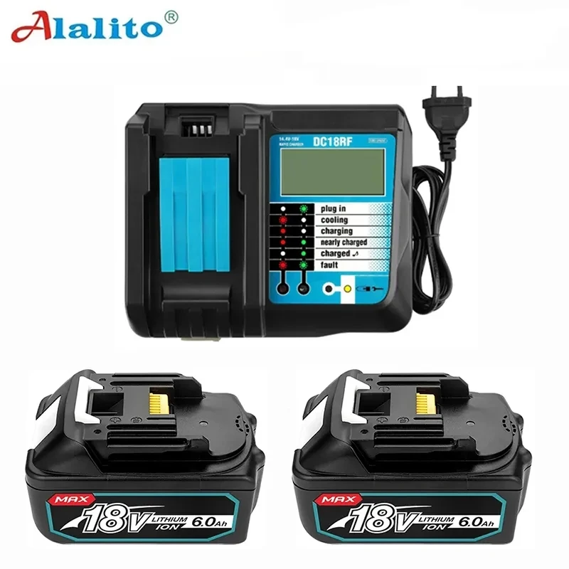 

Makita 18V Tool Rechargeable Battery BL1860 B 18V 6.0AH Backup Battery for Makita 18V BL1860 BL1840 BL1850 with DC18RF Charging