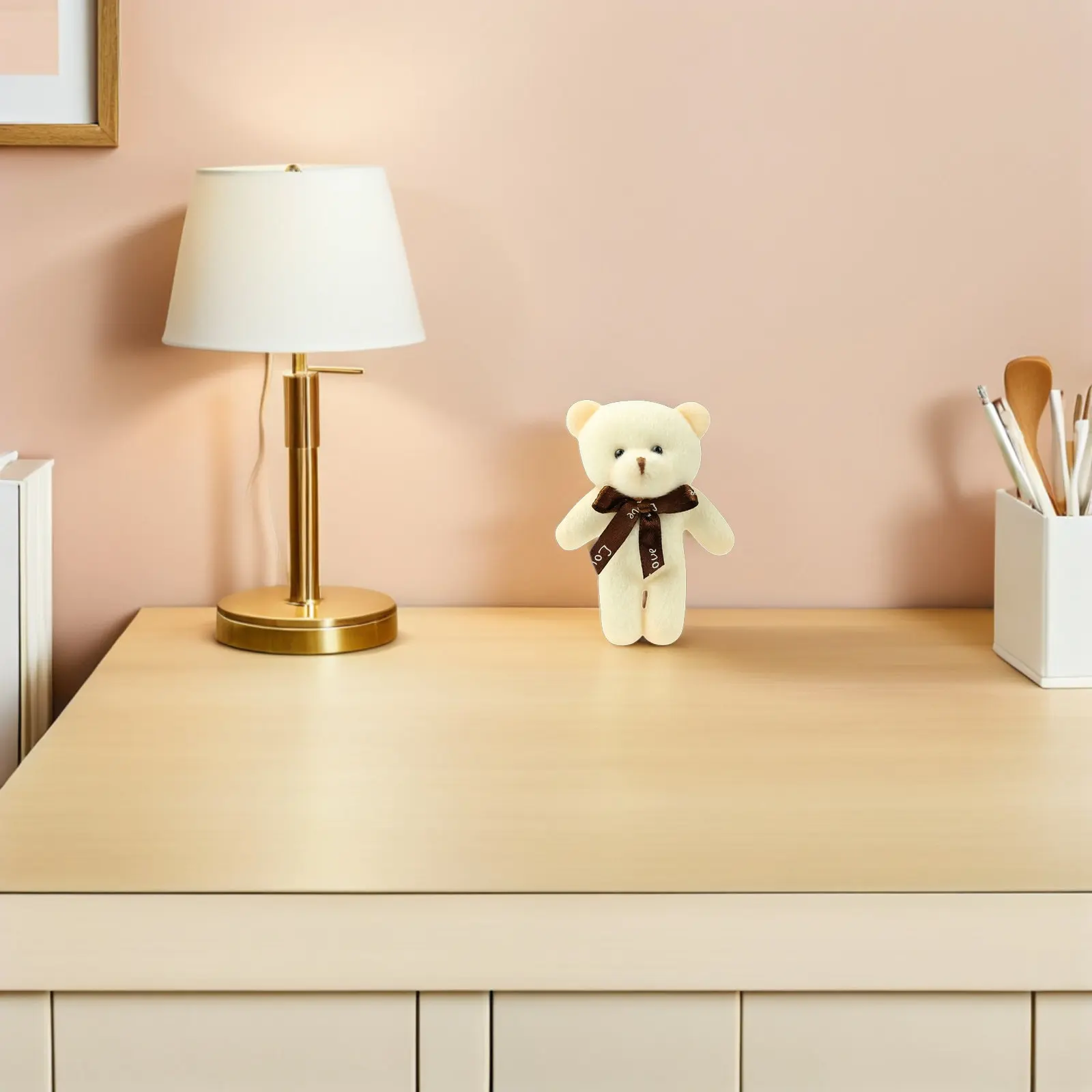 

10Pcs Portable Bear Keychain Pendants Sweet Romantic Atmosphere Decor Multi-Function Tiny Bear Pendant for Keys Bag Home Use