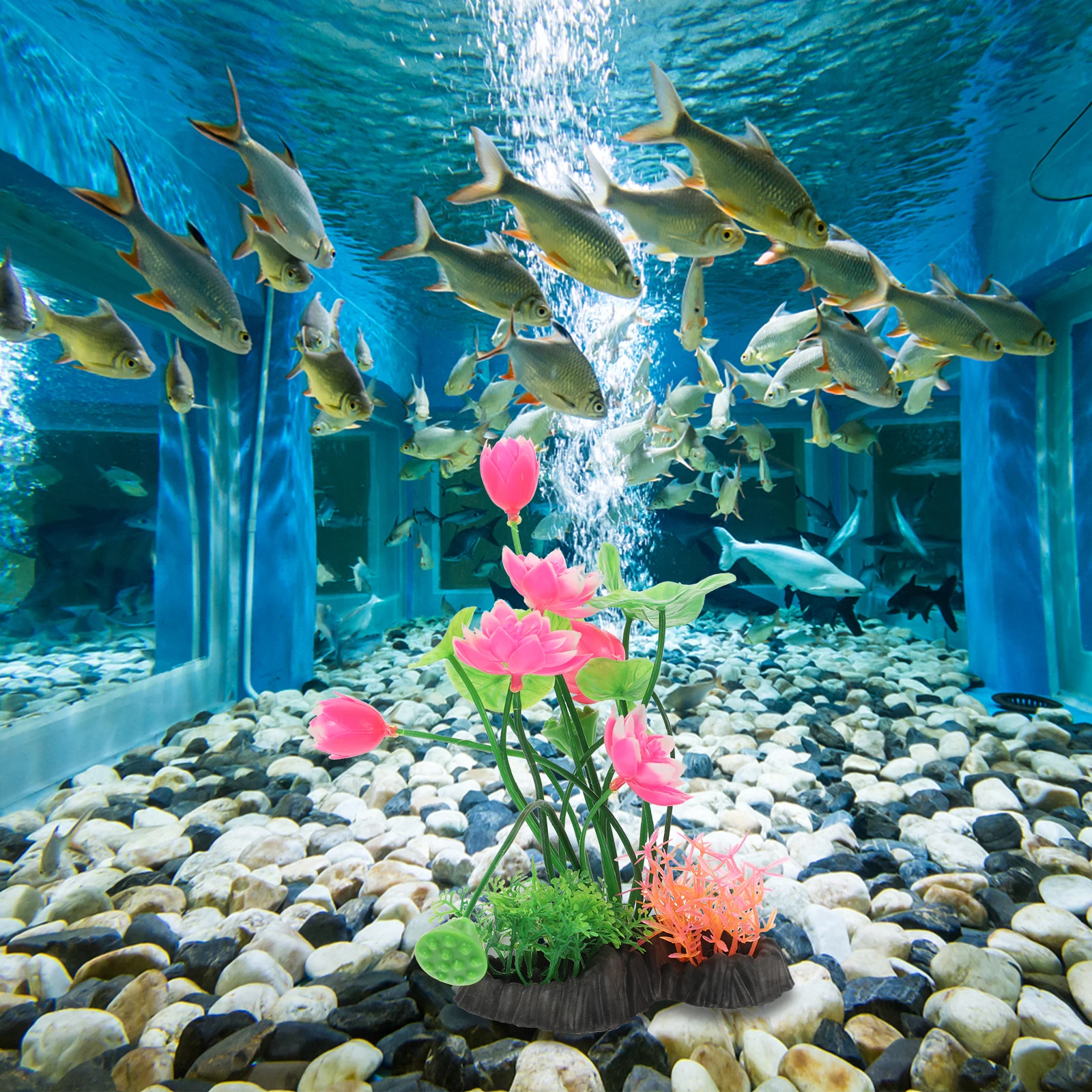 

Artificial Aquarium Plant Decoration 120cm Plastic Tank Plants Supplies Realistic Textured Details Safe Odorless Fish Hiding