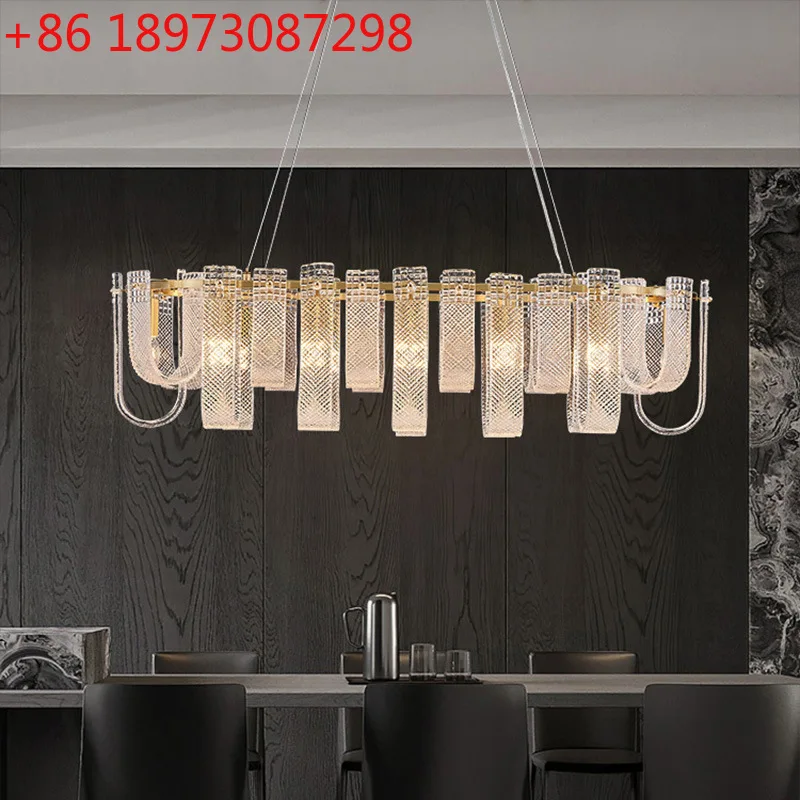 

Люстра для американского ресторана, светлая роскошь, вся медь, французский постмодернистский, итальянская столовая, обеденный стол, барные лампы