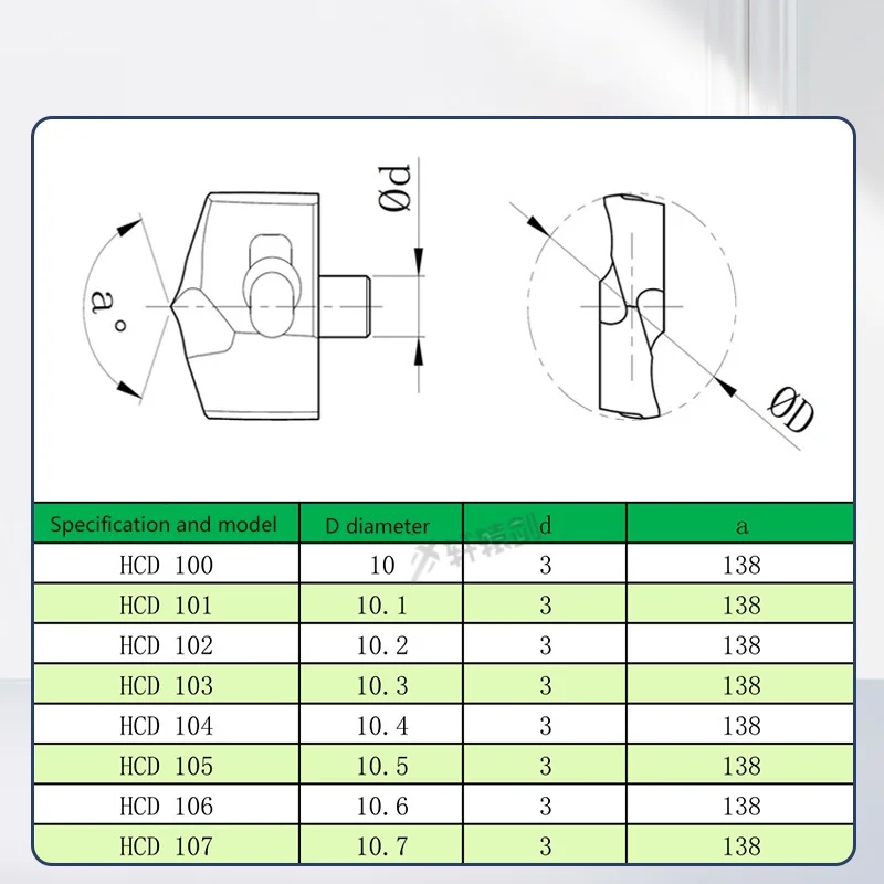 耐摩耗性 HCD10.0-25.5 ブレード CNC 深穴暴力 JCD クラウンダイヤモンドドリルビットシャベルドリルインサート旋盤カッターツール