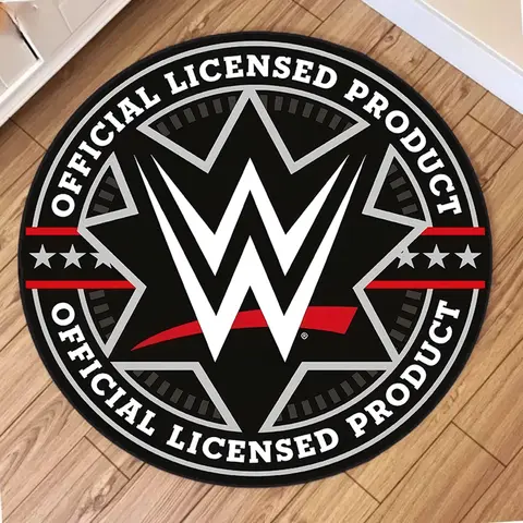 WWE 인쇄 라운드 카펫 거실 러그 캠핑 피크닉 매트 플란넬 안티-슬립 러그 요가 매트 선물 지역 러그