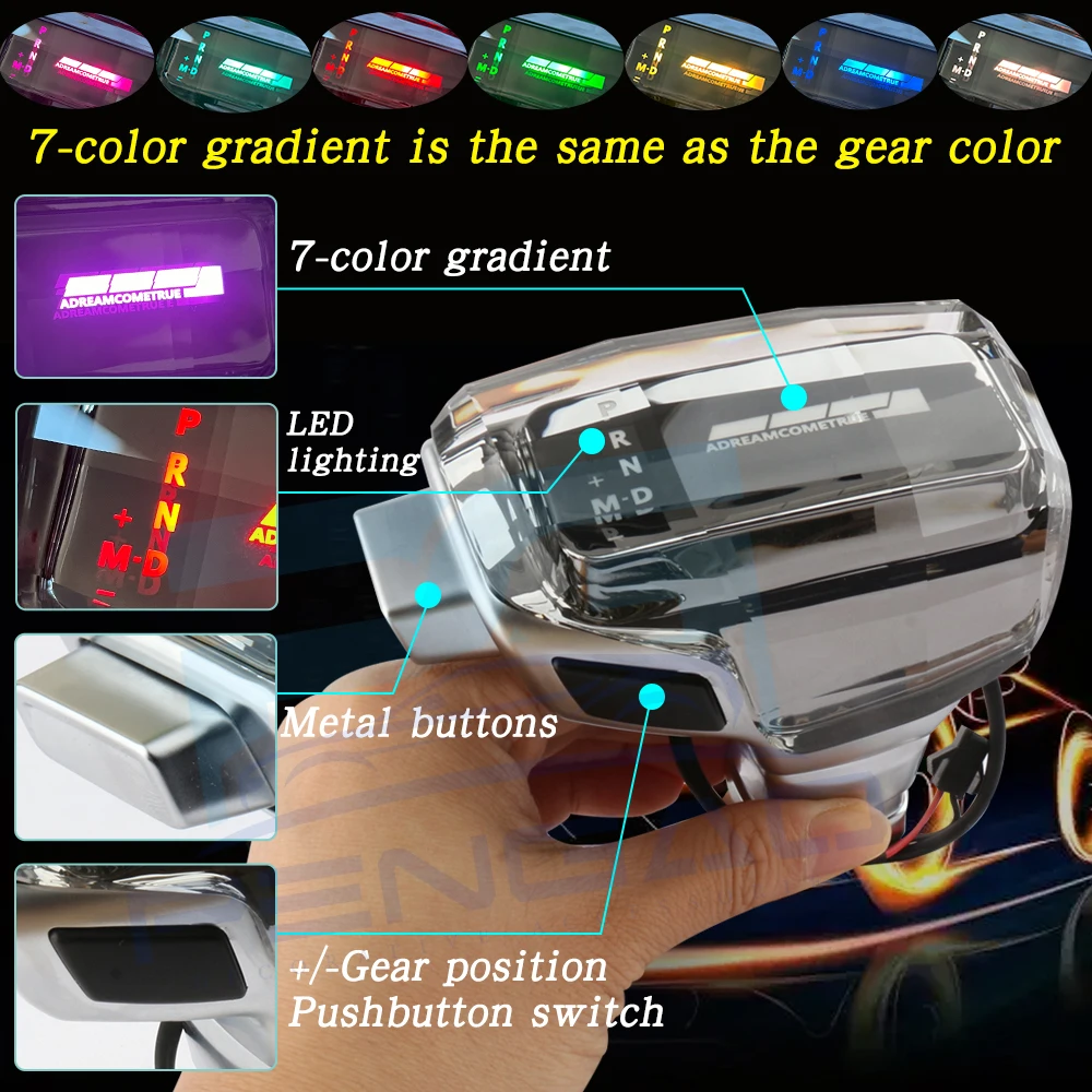 For toyota camry corolla allion frontlander levin avalon crown kluger crystal LEDgear shift knob handle gear lever car automatic