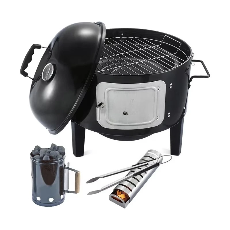 Manufacturer's 3-in-1 Iron Sucker Grill Set with BBQ Tools