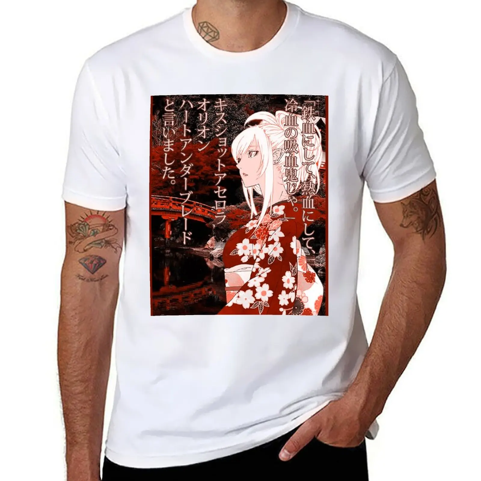 

Kiss-Shot Yukata T-Shirt man graphic t shirt cotton tshirt 100% T-Shirt