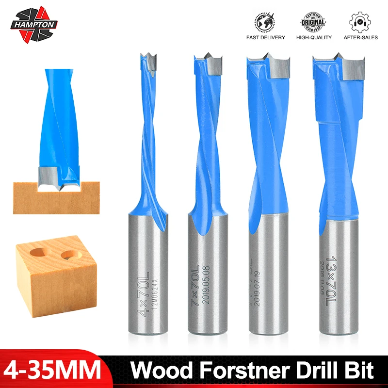 4-35MM Wood Forstner Drill Bits 70mm Lengthen Carbide Row Drill Head Router Bits Right Rotation Drill Blind Hole for Wood