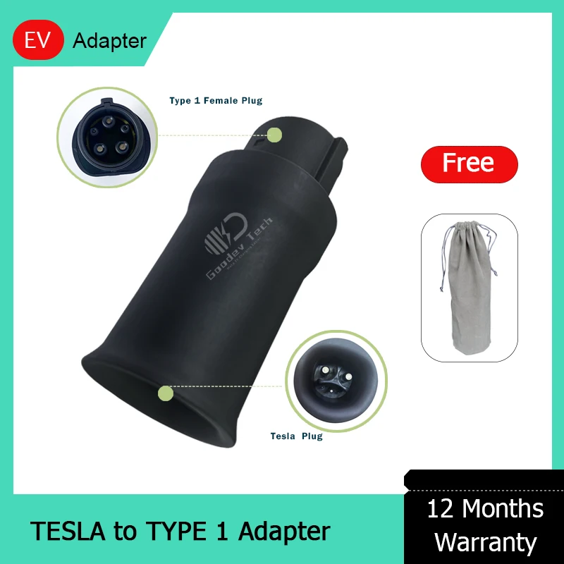 

32 48 A 50A NACS Tesla Super Charger To Type 1 J1772 EV Charger Adapter Converter Electric Car Charging