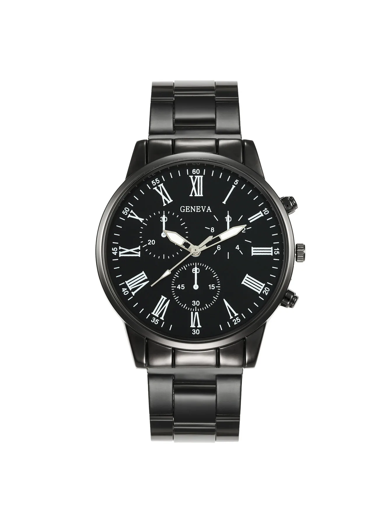 

Hot selling men's steel strap watch, atmospheric business quartz high-end feel watch, casual versatile large dial