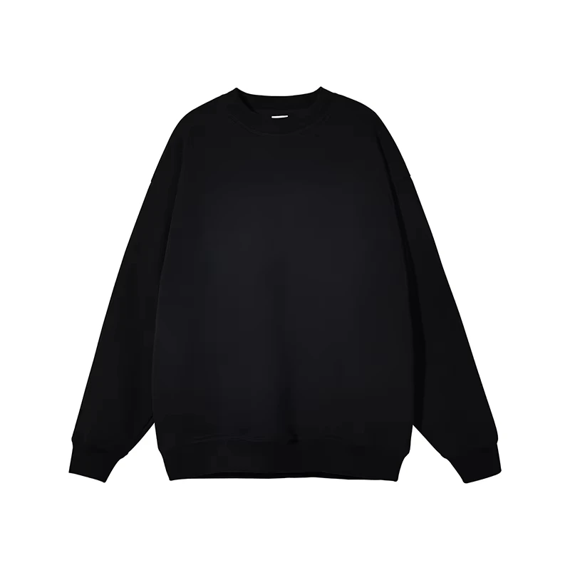 Moletom masculino e feminino solto em torno do pescoço chique unisex hoodiestrendy casual escritório pulôver preto branco quente confortável