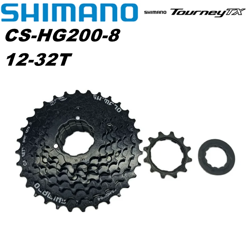 SHIMANO TOURNEY CS HG200 8V 8-Speed Black MTB Cassette Sprocket 12-28/32T Cassete 8v cubo k7 HG Bicycle Cassette Parts