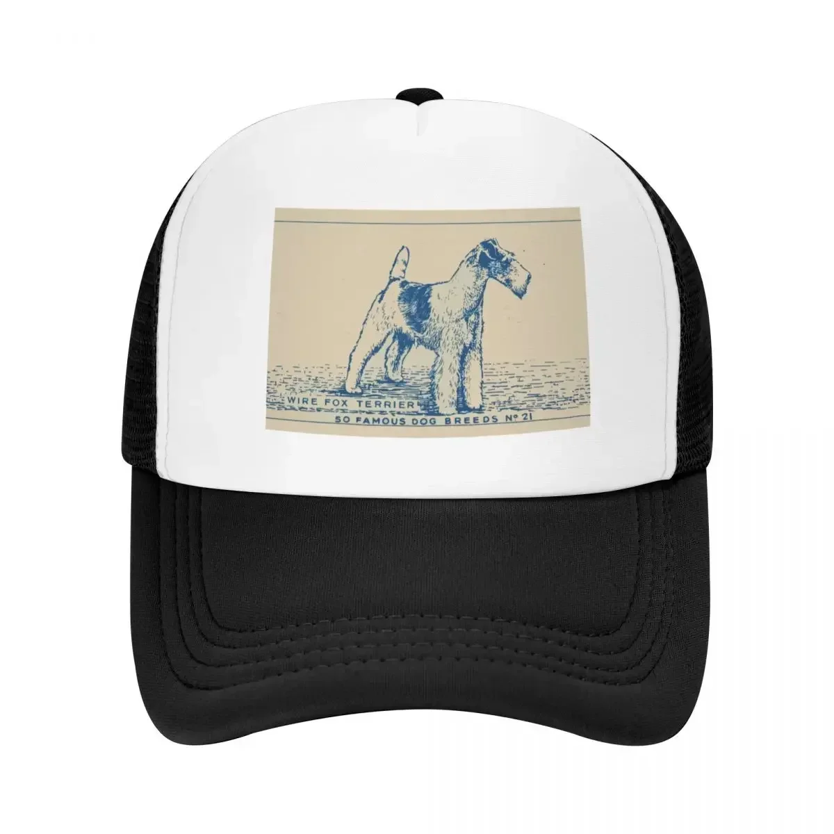 Wire Fox Terrier Vintage Art Dog Vintage Poster Art Baseball Cap dad hat fishing hat Luxury Cap Men Women's