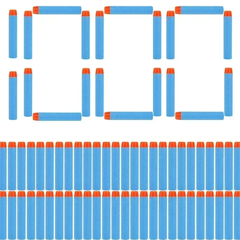 Céu azul sólido cabeça redonda balas 7.2cm para n-strike elite série blasters espuma eva recarga dardos crianças armas de brinquedo acessórios