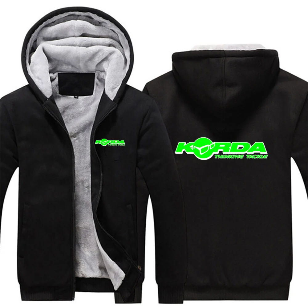 2024 Autumn Winter Men's Korda Inspired Tribute Logo Printed Fashion Splicing Long Sleeve Cold Prevention Warm Thickened Hoodies