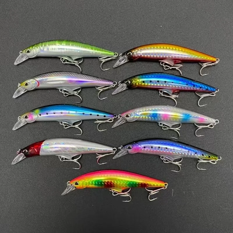 Rooblinos 12CM New Sinking Minnow Fishing Lure Bass Baits Seabass Pike Isca Artificial Pesca Accesorios Mar Peche En Mer Leurre image 6