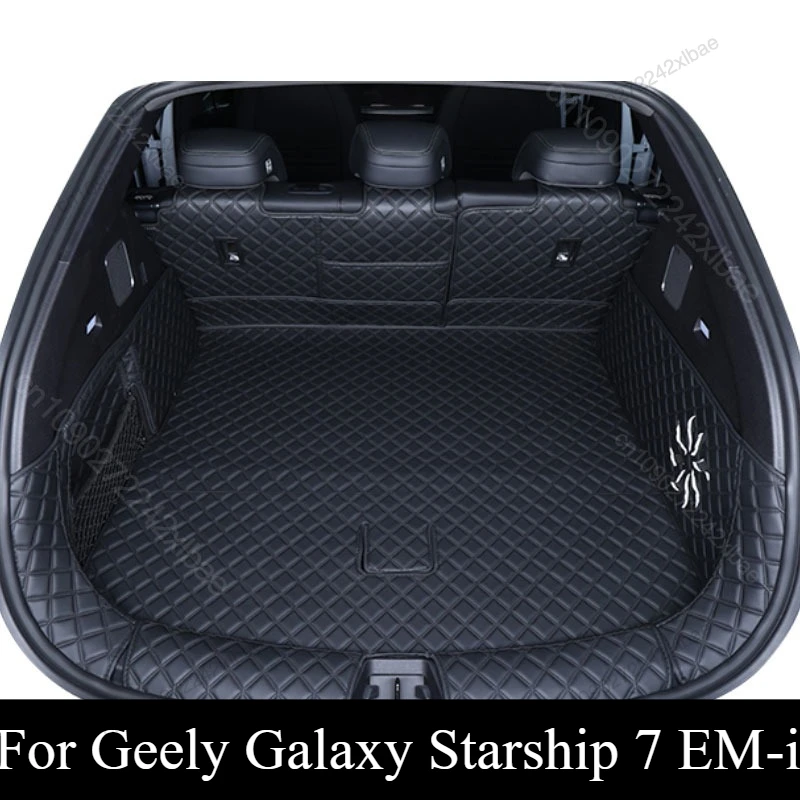Estera para maletero de coche, revestimiento para maletero trasero, alfombra de suelo de cuero de carga, accesorios protectores de bandeja, esteras para Geely Galaxy Starship 7 EM-i 2025