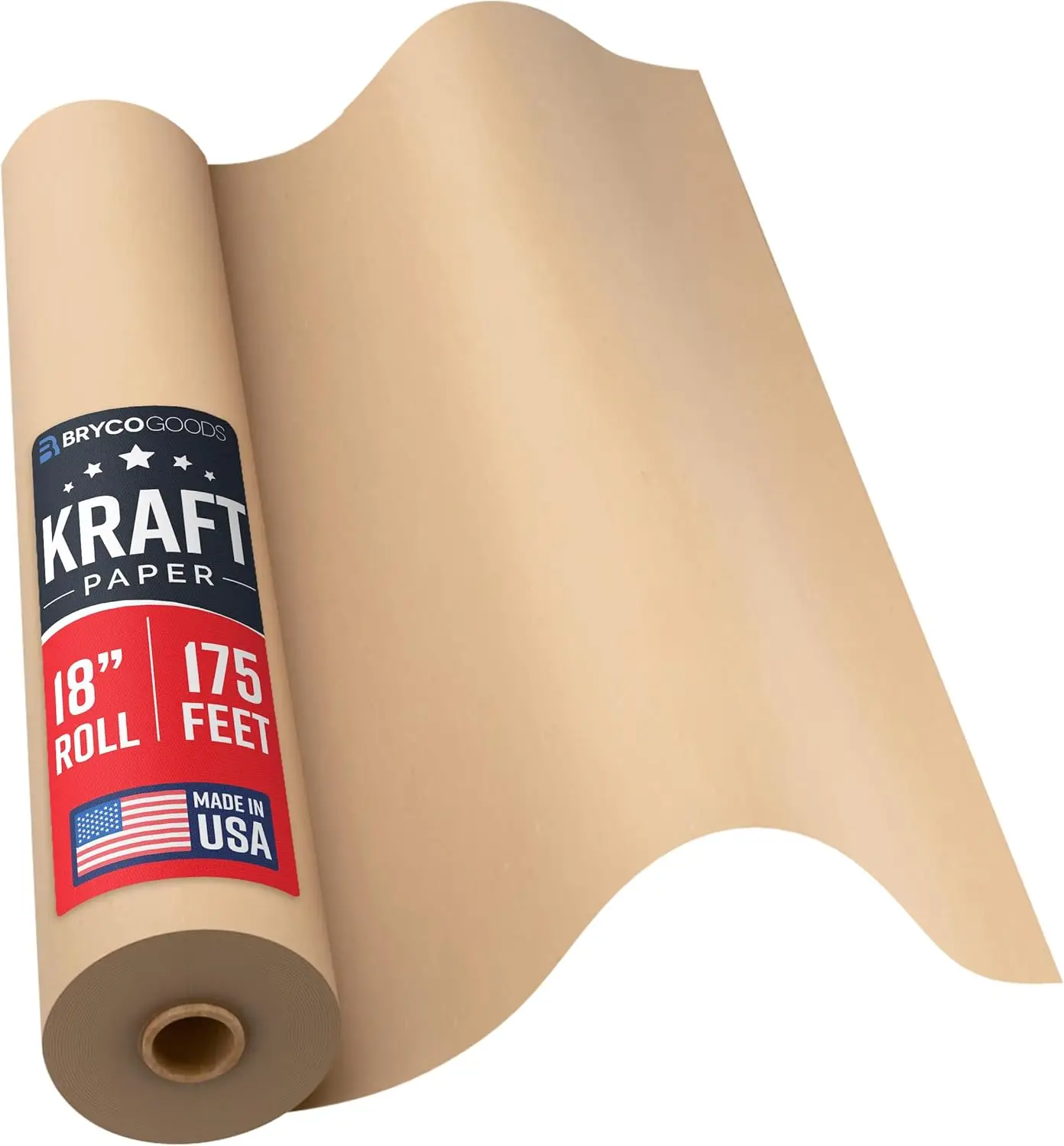 

Jumbo Kraft Paper Roll - 18" x 175 ft - Heavy Duty for Packing, Moving, Crafts & More