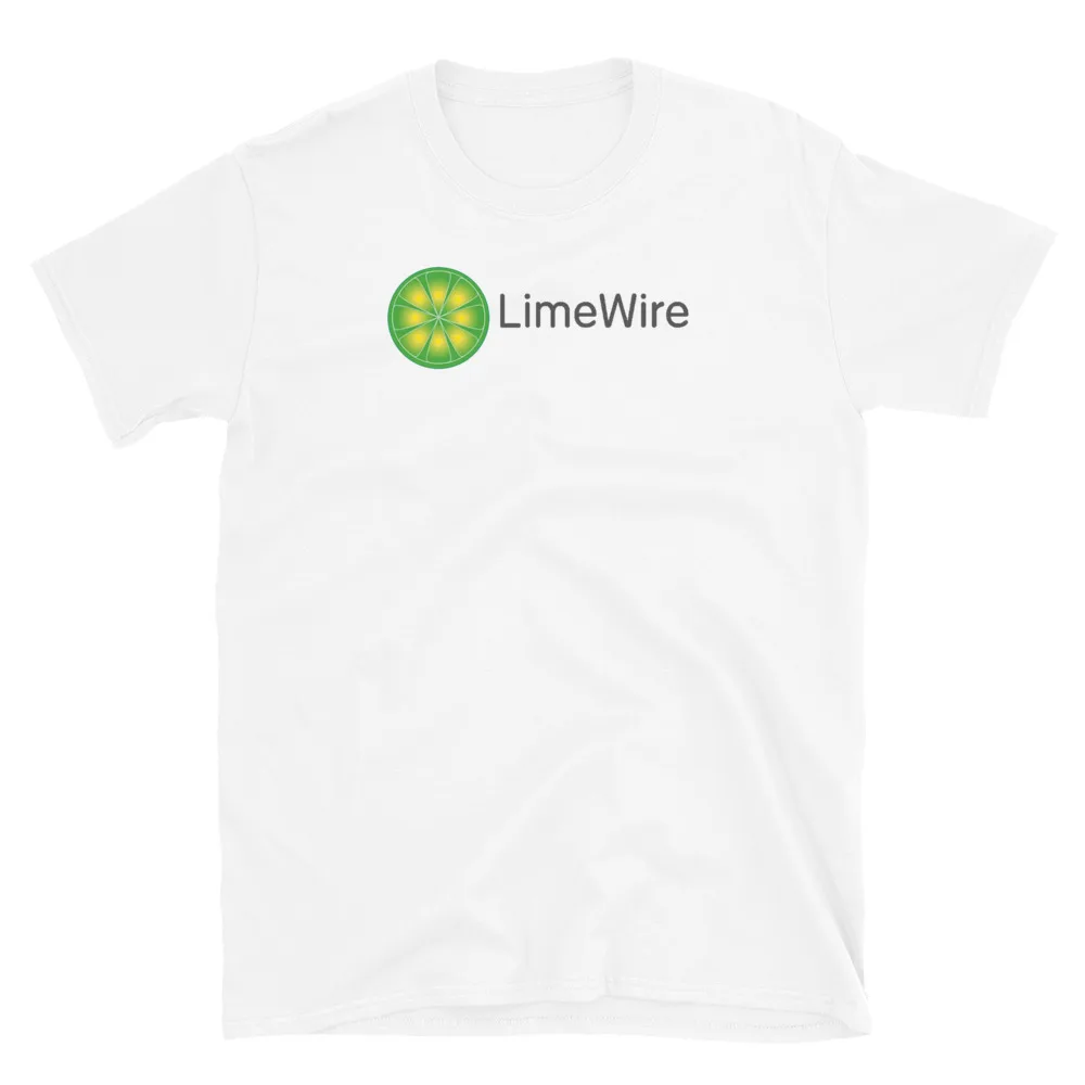 

Limewire T-Shirt Cotton Tees Short Sleeve T Shirt O-Neck Clothing Summer