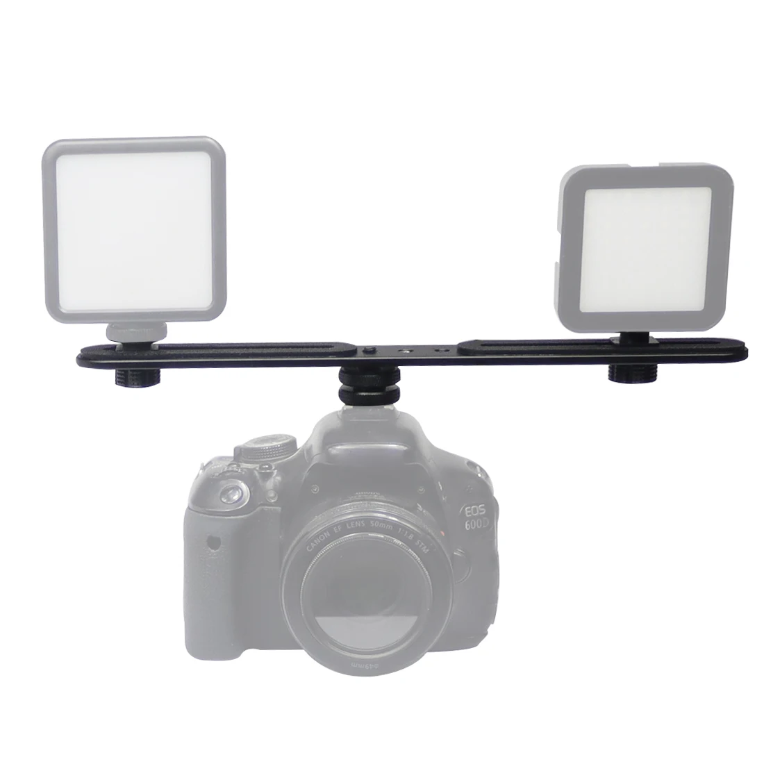 محول الحذاء البارد الثلاثي/المزدوج 1/4 "جبل تمديد بار تسجيل الفيديو قوس ل ترايبود كاميرا DSLR ملء أضواء الميكروفون