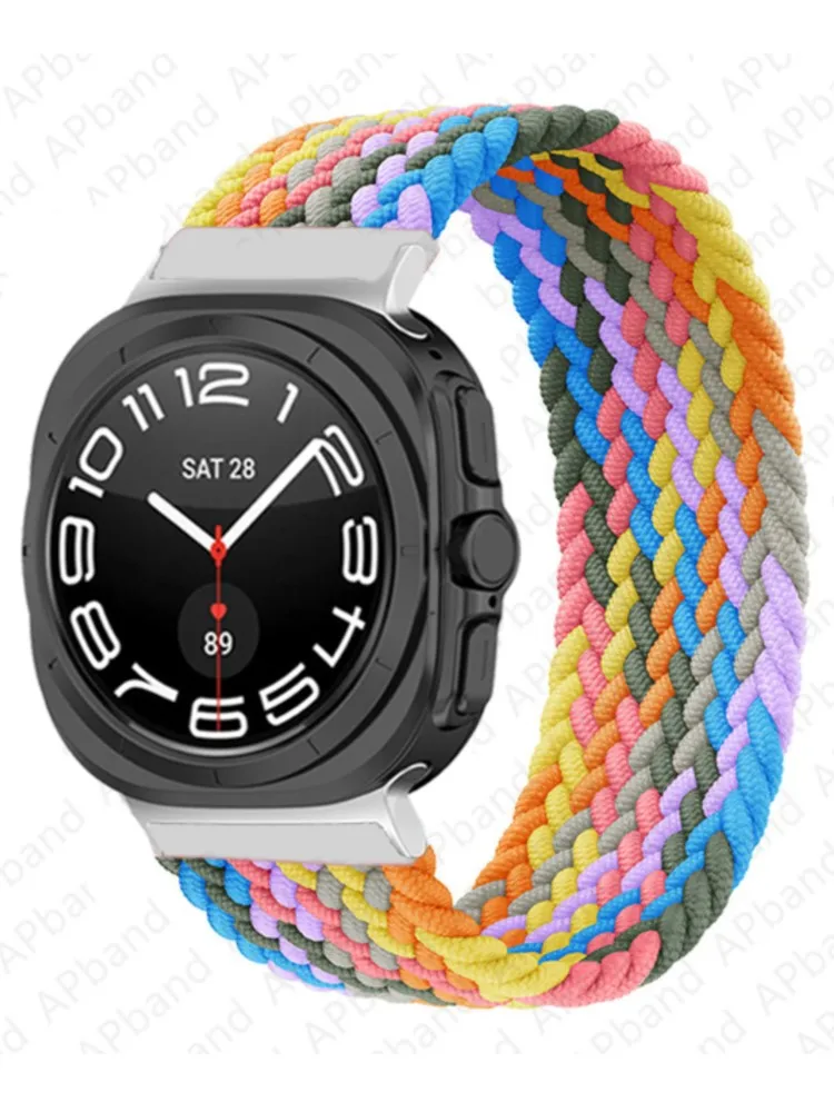 Braided Strap for Samsung Galaxy watch 7 Ultra/7/FE 47mm 44mm 40mm wristband sport nylon bracelet correa Galaxy watch 7 Band