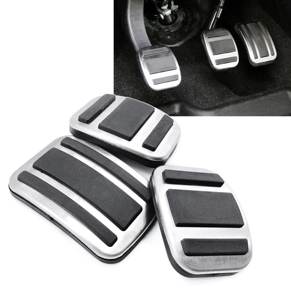 3 Pcs Car Clutch Brake Gas Pedals Cover Stainless Steel Accessories For Peugeot 308 3008 408 4008 508 5008 For Citroen C5