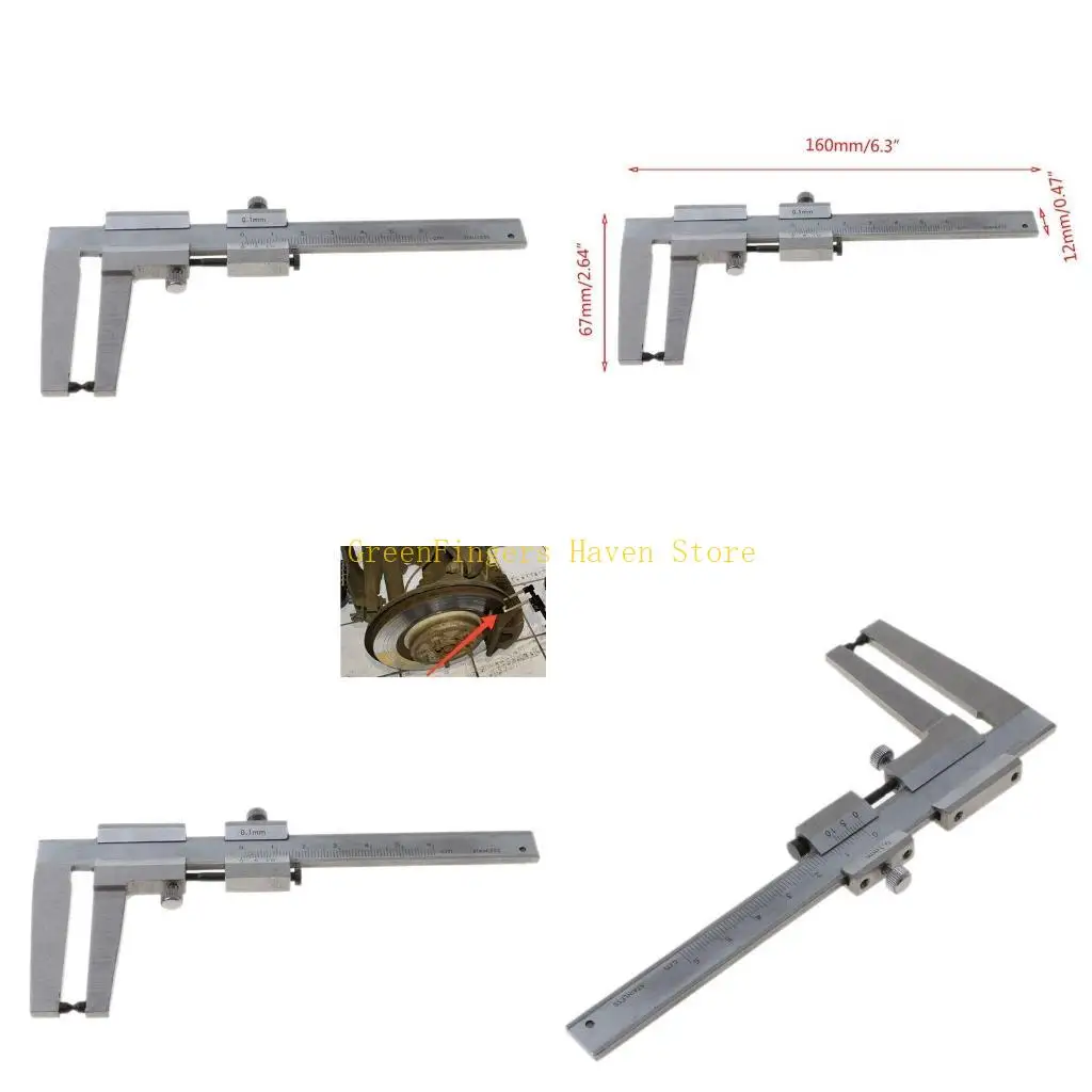 F68D Easy Carry Calipers Brake Disc Measuring Calipers  Steel Verniers Calipers