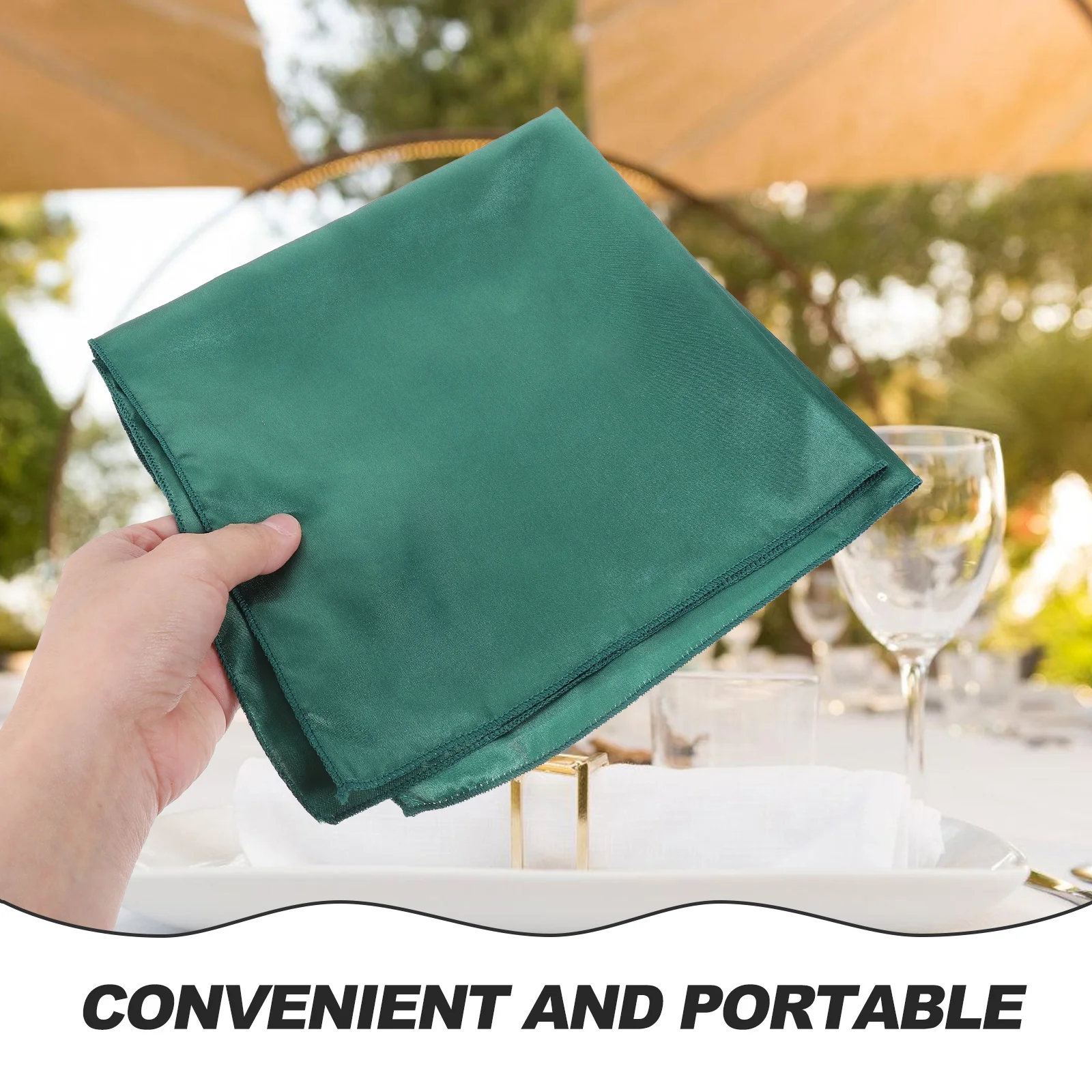 

8pcs Satin Table Dinner Cloth Napkins Pink 43x43cm Cloth Dinner Napkins Reusable Fabric Table Napkin Home Hotel Use