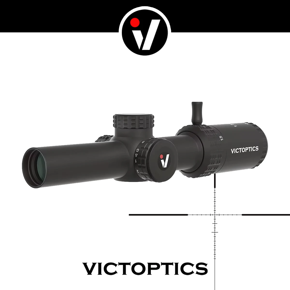 VictOptics SOI 1.5-5x20 Cannocchiale LPVO SFP | Tubo da 1 pollice | Leggero e compatto | Lente FMC | Illuminazione rosso e verde a 5 livelli | Per caccia CQB airsoft