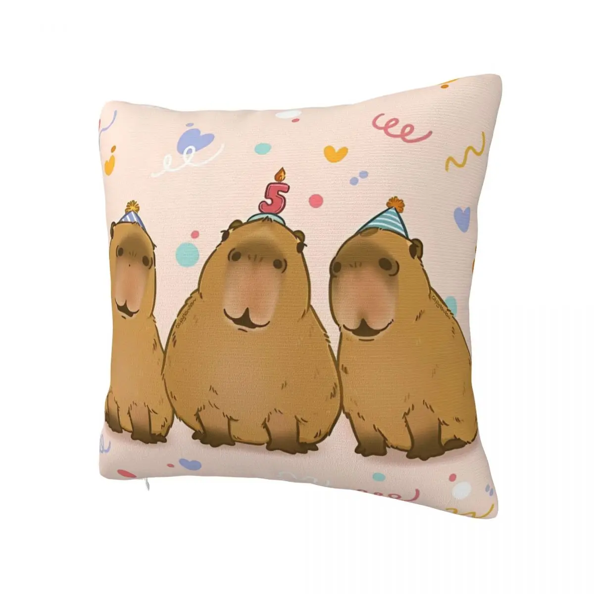 Cute Capybara Capibara Animal Pillowcase Soft Polyester Cushion Cover Decorations Pillow Case Cover Home Square 40X40cm