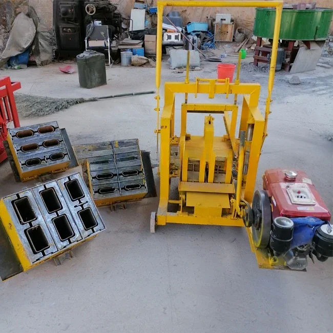 Hollow Concrete Block Making Machine Automatic Cement Brick Machinery Interlocking Block Machine Mobile Brick Block Maker