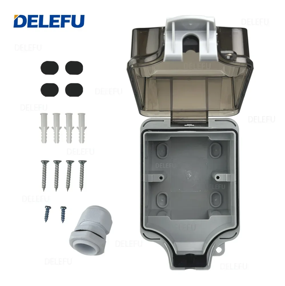 DELEFU Waterproof Box American Standard Model 86 10A 20A Switch Socket White