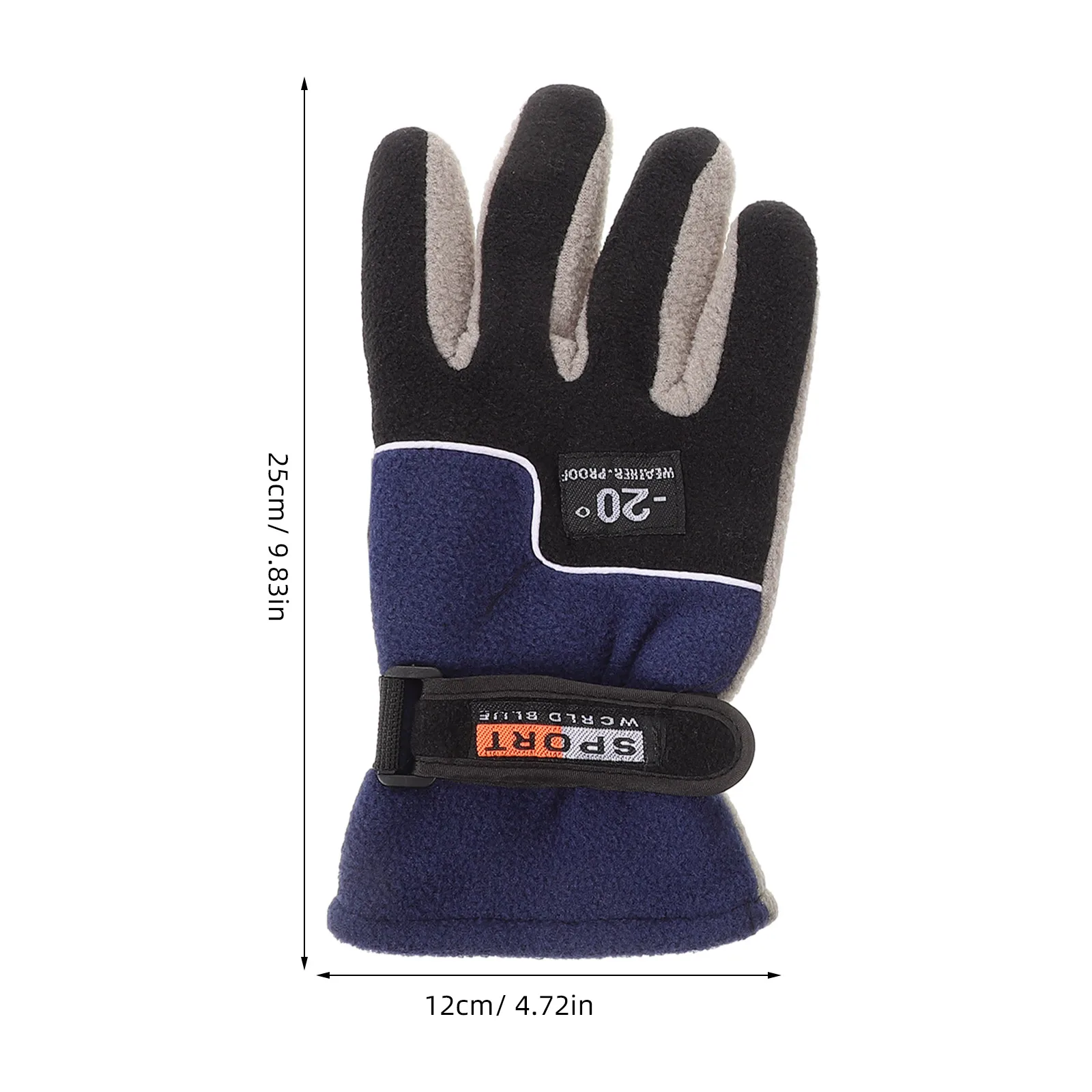

1 Pair Warm Windproof Winter For Men Cold Weather Outdoor Riding Ski Full Finger Protective Gloves Anti-Slip Durable Touchscreen