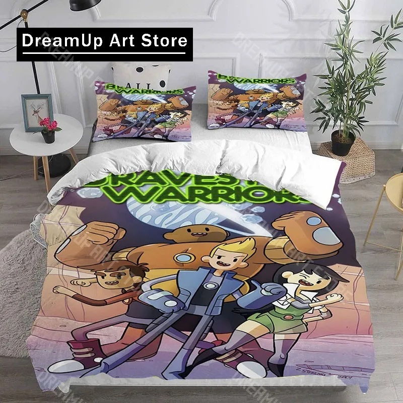 3D Printed Bravest Warriors Cartoon Bedding Set for Boys Girls Duvet Cover Pillowcase Twin Queen King Full Single Double Sizes