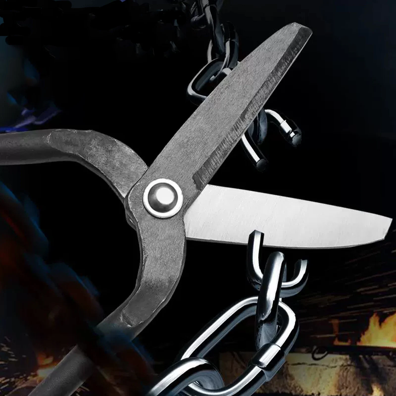 

Professional Manganese Steel Metal Straight Shears, Heavy-Duty Industrial Scissors for Cutting Hard Wire
