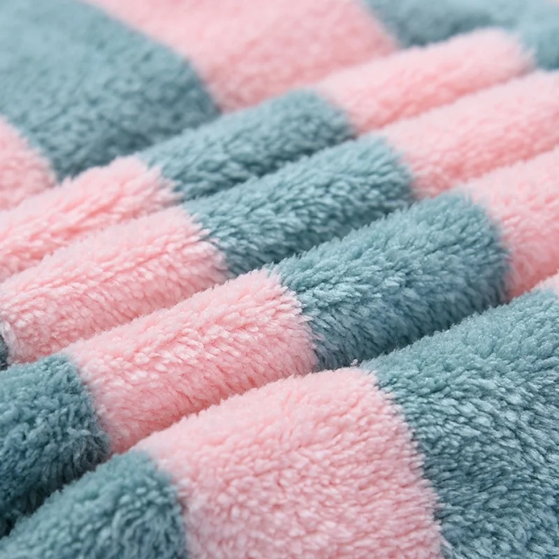 1 шт., полотенце для сухих волос, быстросохнущая шапочка для волос, шапочка для душа для женщин, супер впитывающие аксессуары для ванны в полоску, чепчики для волос