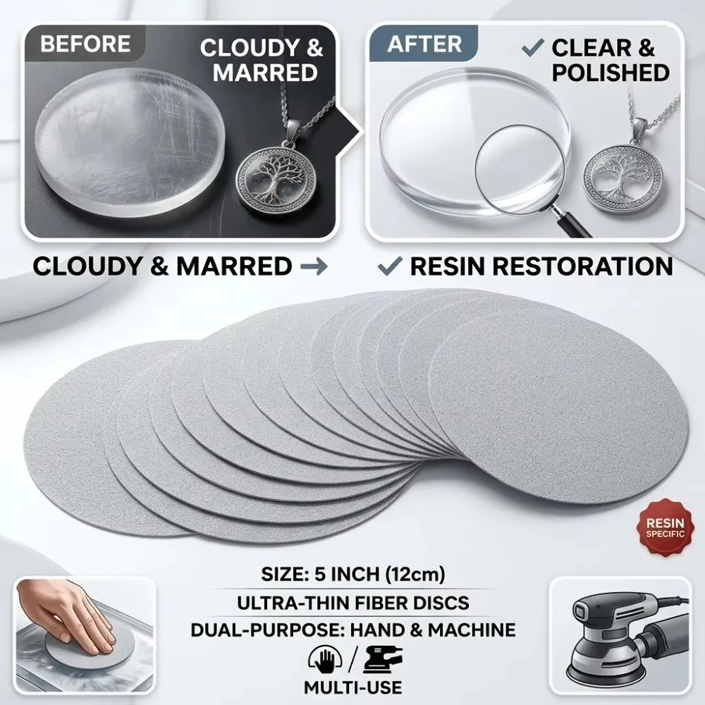 5/10pcs 1200 Grit 5 Inch Layer Line Remover 3D Printed Compatible Seam Cleaning Surface Prep Disc Scratch Removal PLA Compatible