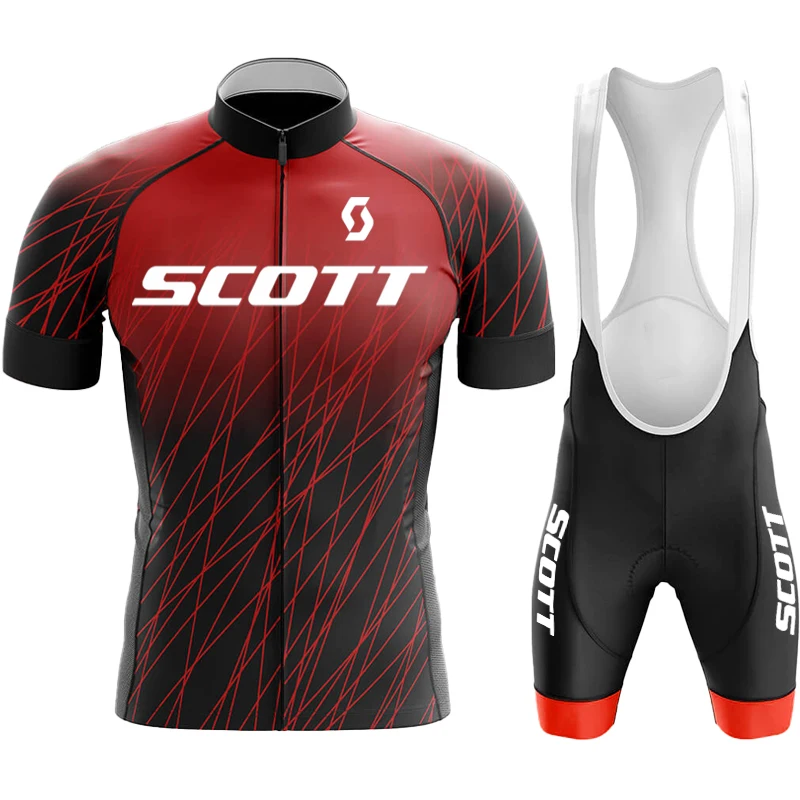 SCOTT Cycling Jersey Sets Sports Bicycles Mountain Bike Jerseys Men\'s Cycling Clothing Man Mtb Bicycle Clothing Jacket Team Set