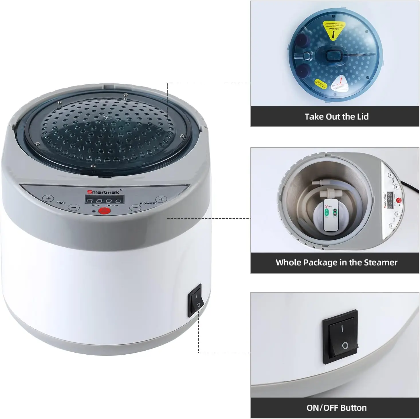 4L Steam Pot Generator Portable Sauna Steamer with Remote Control,110V US Plug