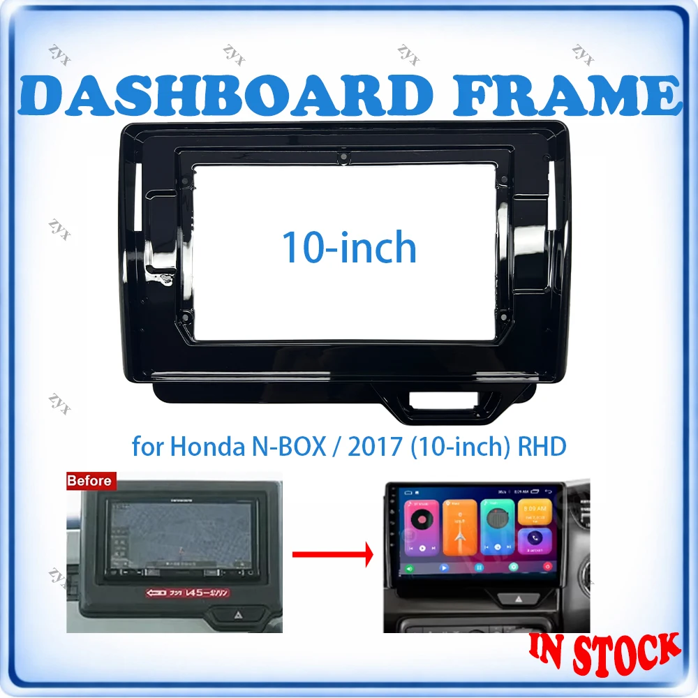 

Car Radio Fascia Frame For Honda N-BOX 2017 10 inch RHD Wiring Harness Power Cable Car Accessories Plug & Play