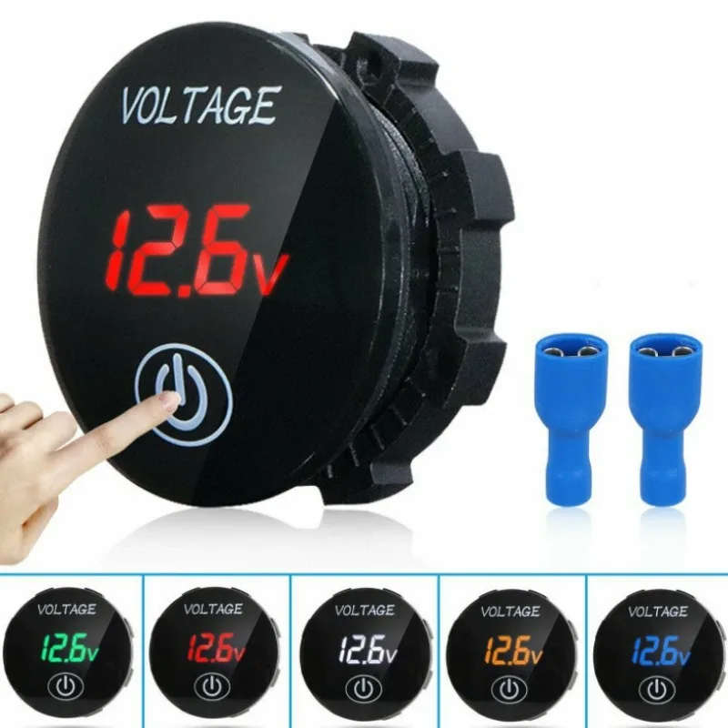 12V LED Digital Voltmeter Waterproof Voltage Gauge Meter Battery Tester with Digital Touch Display Panel for Car Boat Marine NEW